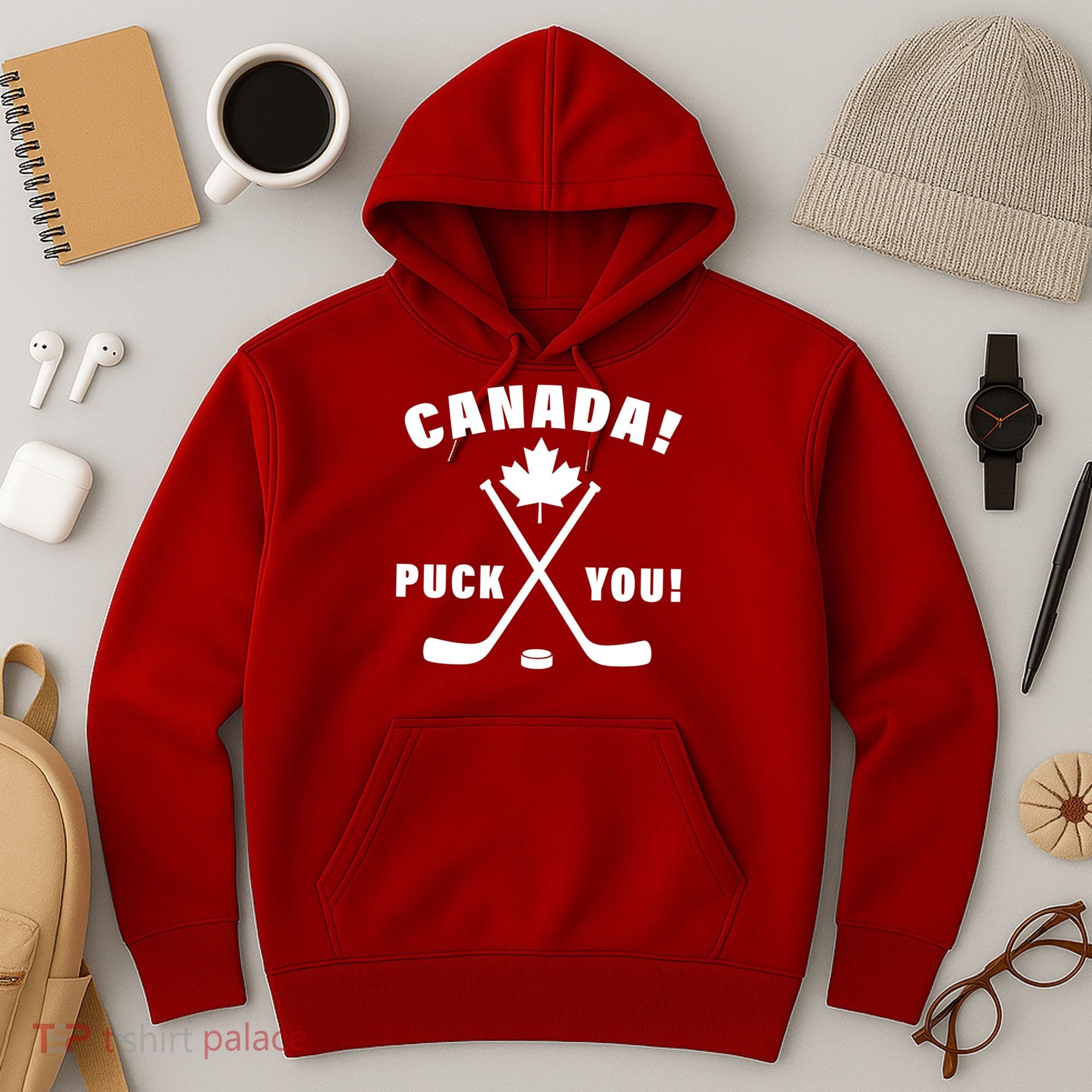 Canada Puck You Hockey Hoodie