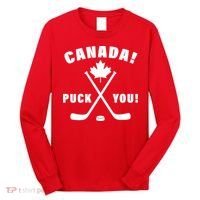 Canada Puck You Hockey Long Sleeve Shirt thumb 0