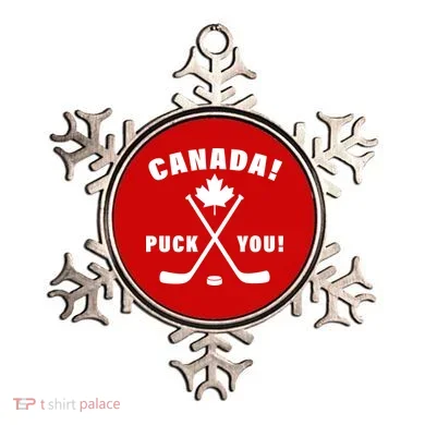 Canada Puck You Hockey Ornament