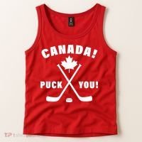 Canada Puck You Hockey Tank Top thumb 2