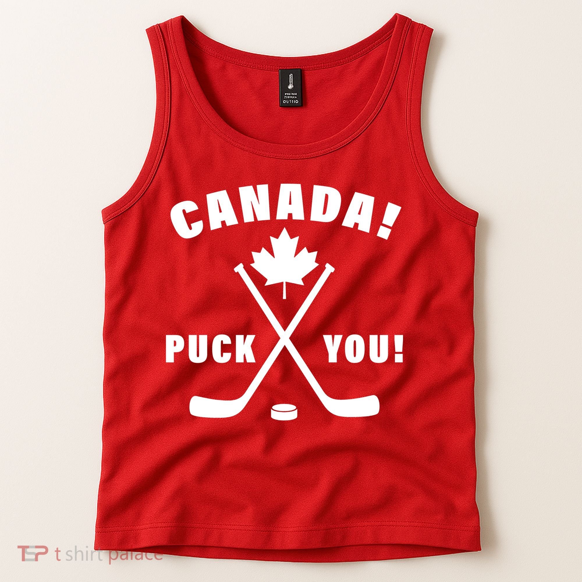 Canada Puck You Hockey Tank Top
