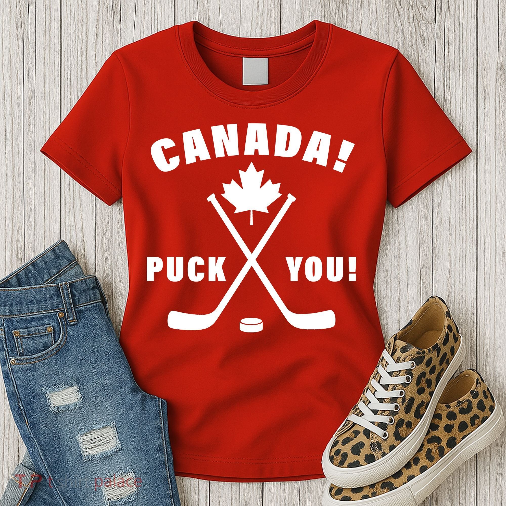 Canada Puck You Hockey Women's T-Shirt
