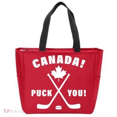 Canada Puck You Hockey Tote Bag