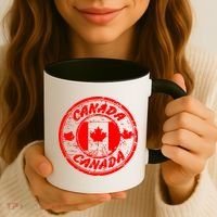 Canada Retro Circle Coffee Mug thumb 3