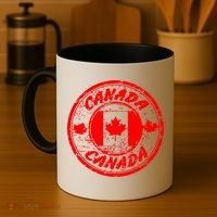 Canada Retro Circle Coffee Mug thumb 4