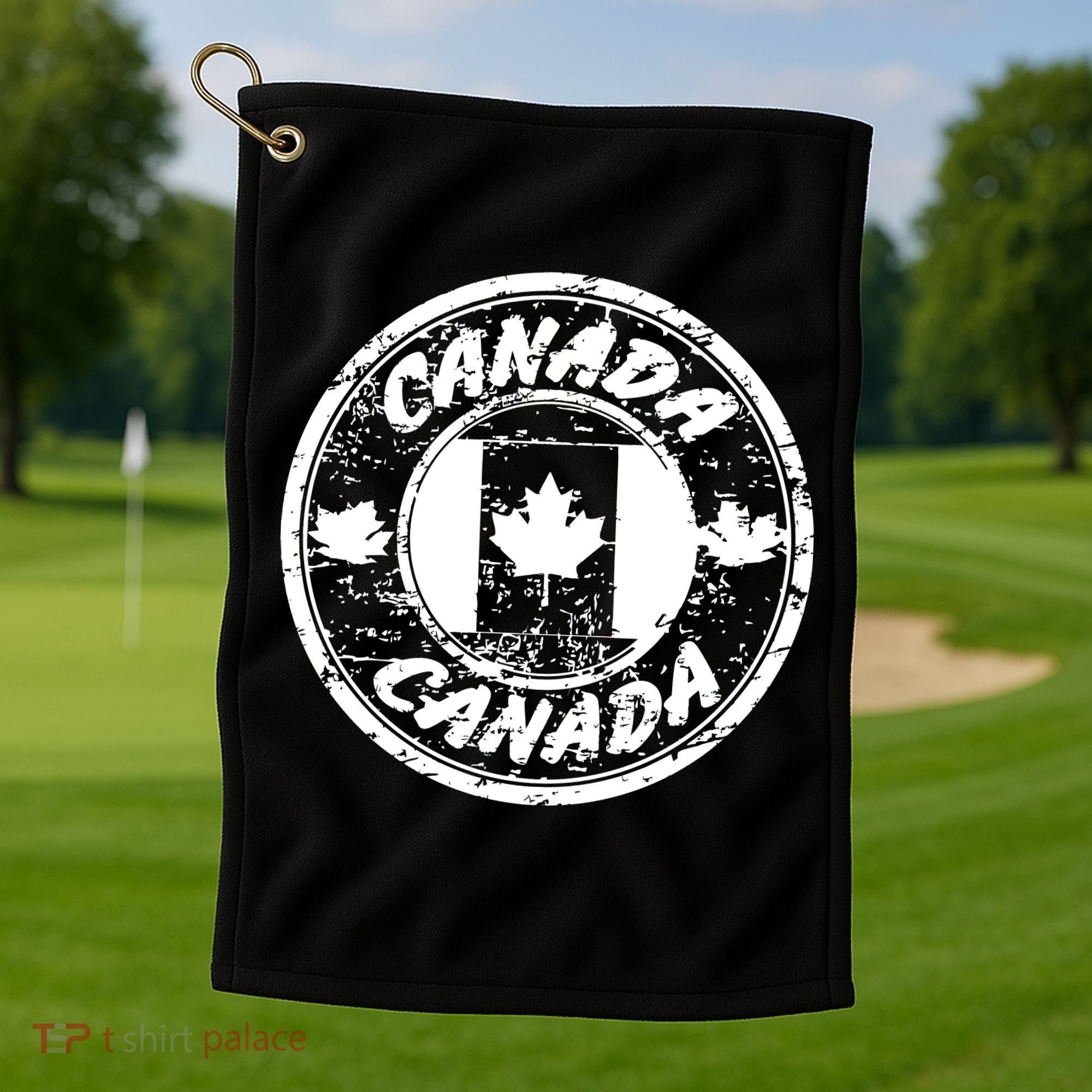 Canada Retro Circle Golf Towel