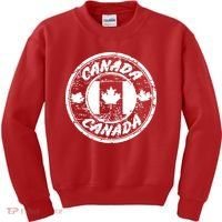 Canada Retro Circle Kids Sweatshirt thumb 0