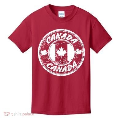 Canada Retro Circle Kids T-Shirt