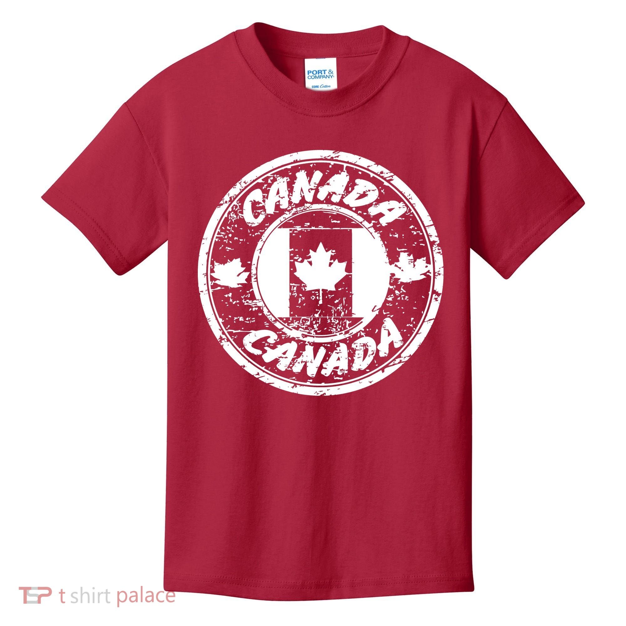 Canada Retro Circle Kids T-Shirt
