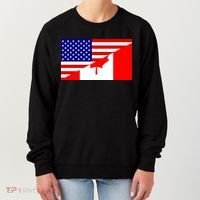 Canadian American USA Flag Women's Sweatshirt thumb 0