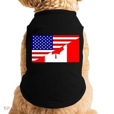 Canadian American USA Flag Doggie Tank