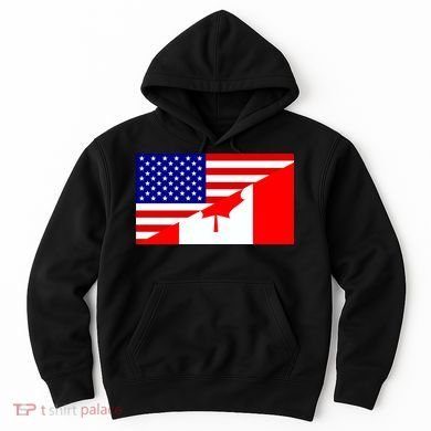 Canadian American USA Flag Hoodie