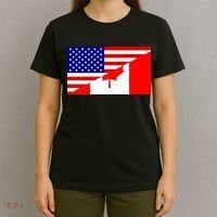 Canadian American USA Flag T-Shirt thumb 4