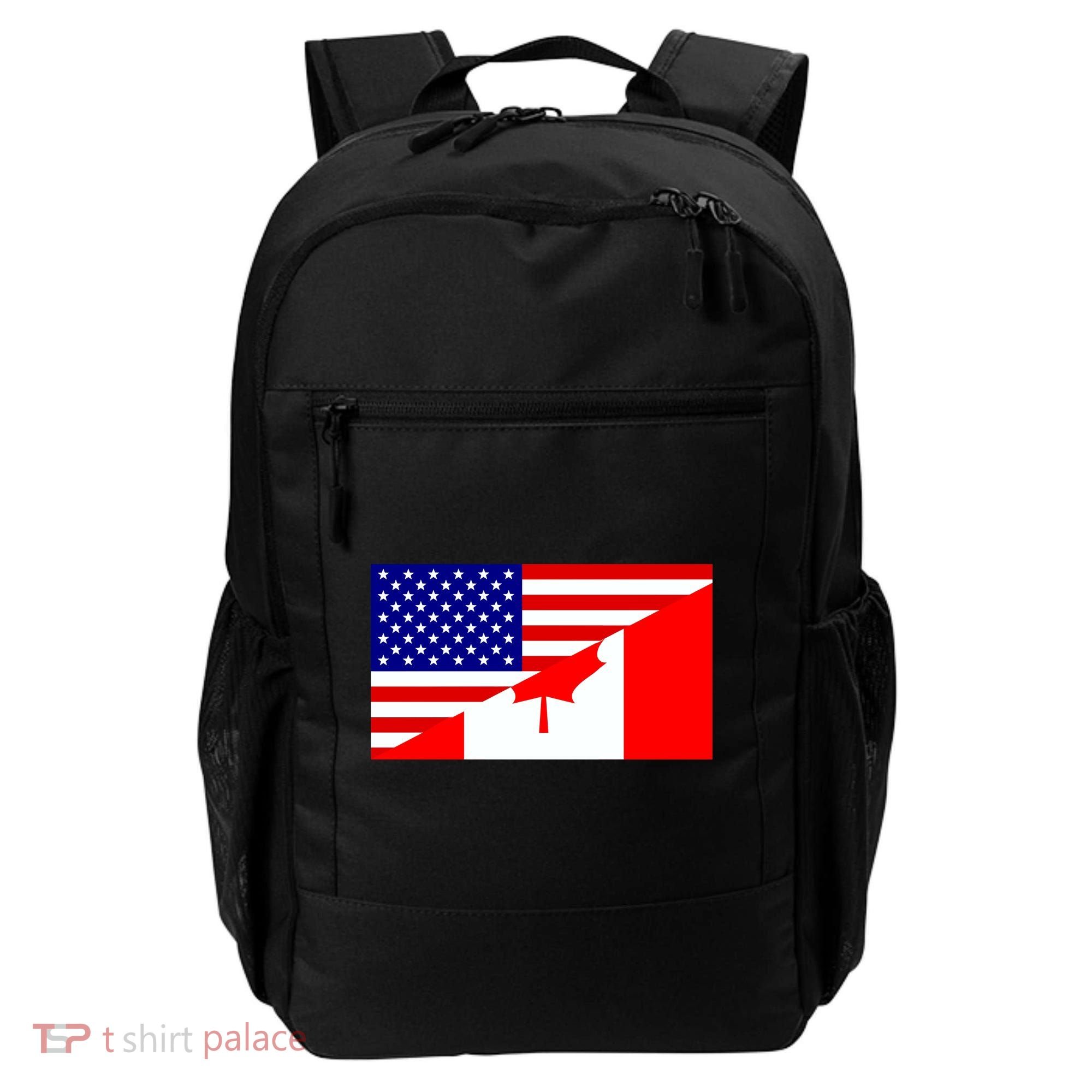 Canadian American USA Flag Backpack