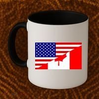 Canadian American USA Flag Coffee Mug thumb 2