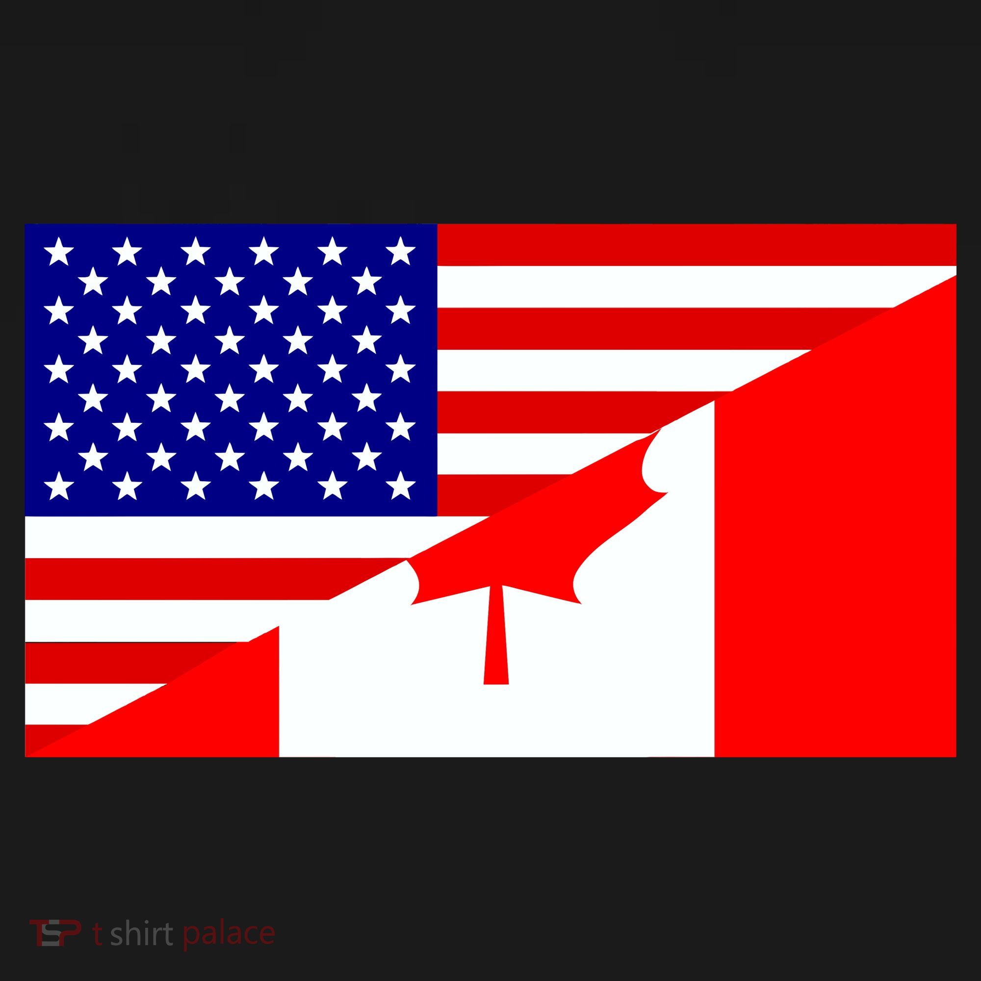 Canadian American USA Flag Coaster