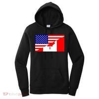 Canadian American USA Flag Women's Hoodie thumb 0