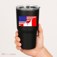 Canadian American USA Flag Tumbler thumb 2