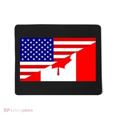 Canadian American USA Flag Mousepad