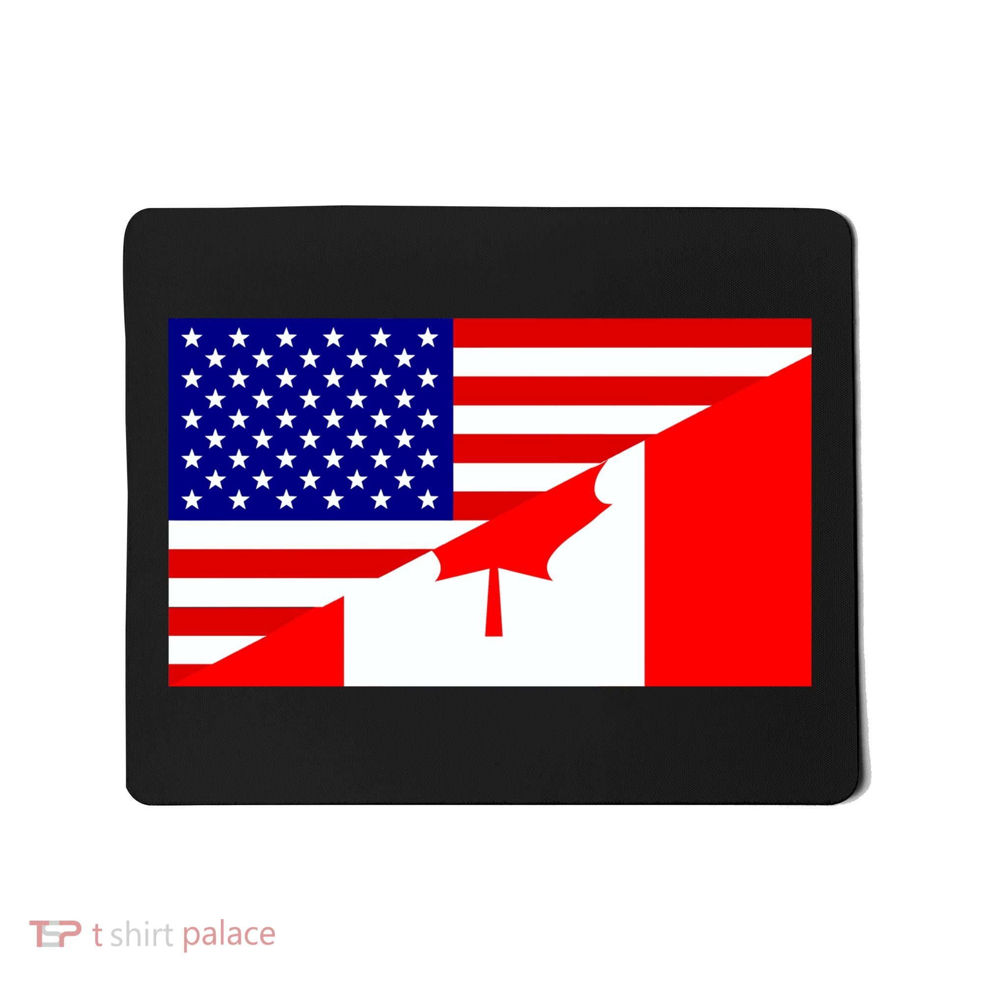 Canadian American USA Flag Mousepad