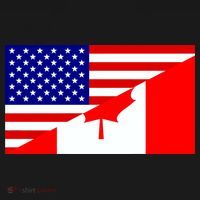 Canadian American USA Flag Mousepad thumb 1
