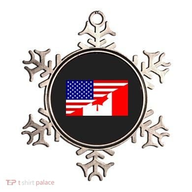 Canadian American USA Flag Ornament
