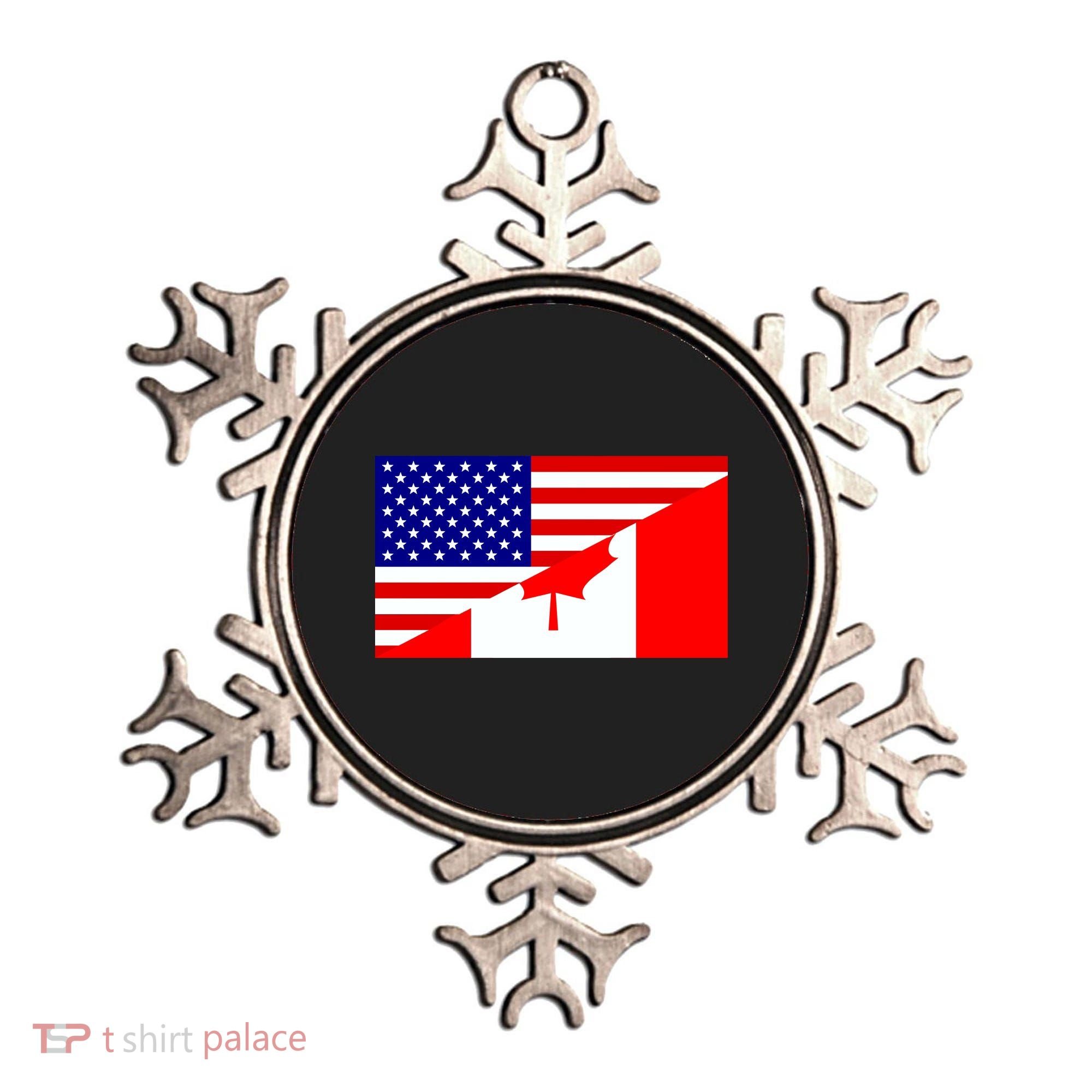 Canadian American USA Flag Ornament