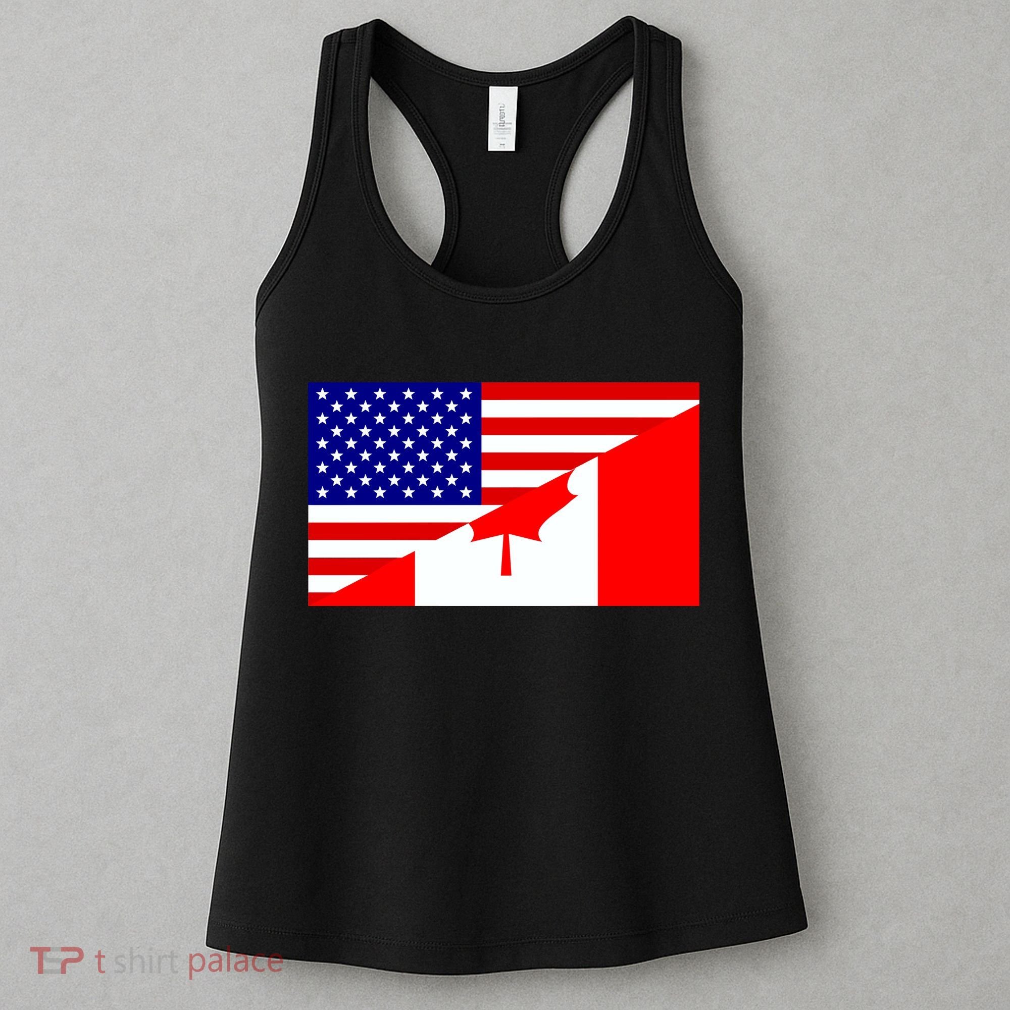 Canadian American USA Flag Women's Tank Top