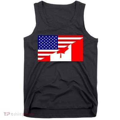 Canadian American USA Flag Tank Top