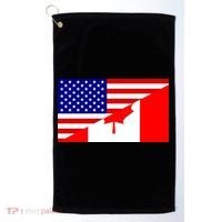 Canadian American USA Flag Golf Towel thumb 0