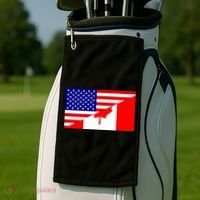 Canadian American USA Flag Golf Towel thumb 2