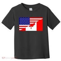 Canadian American USA Flag Toddler T-Shirt thumb 0