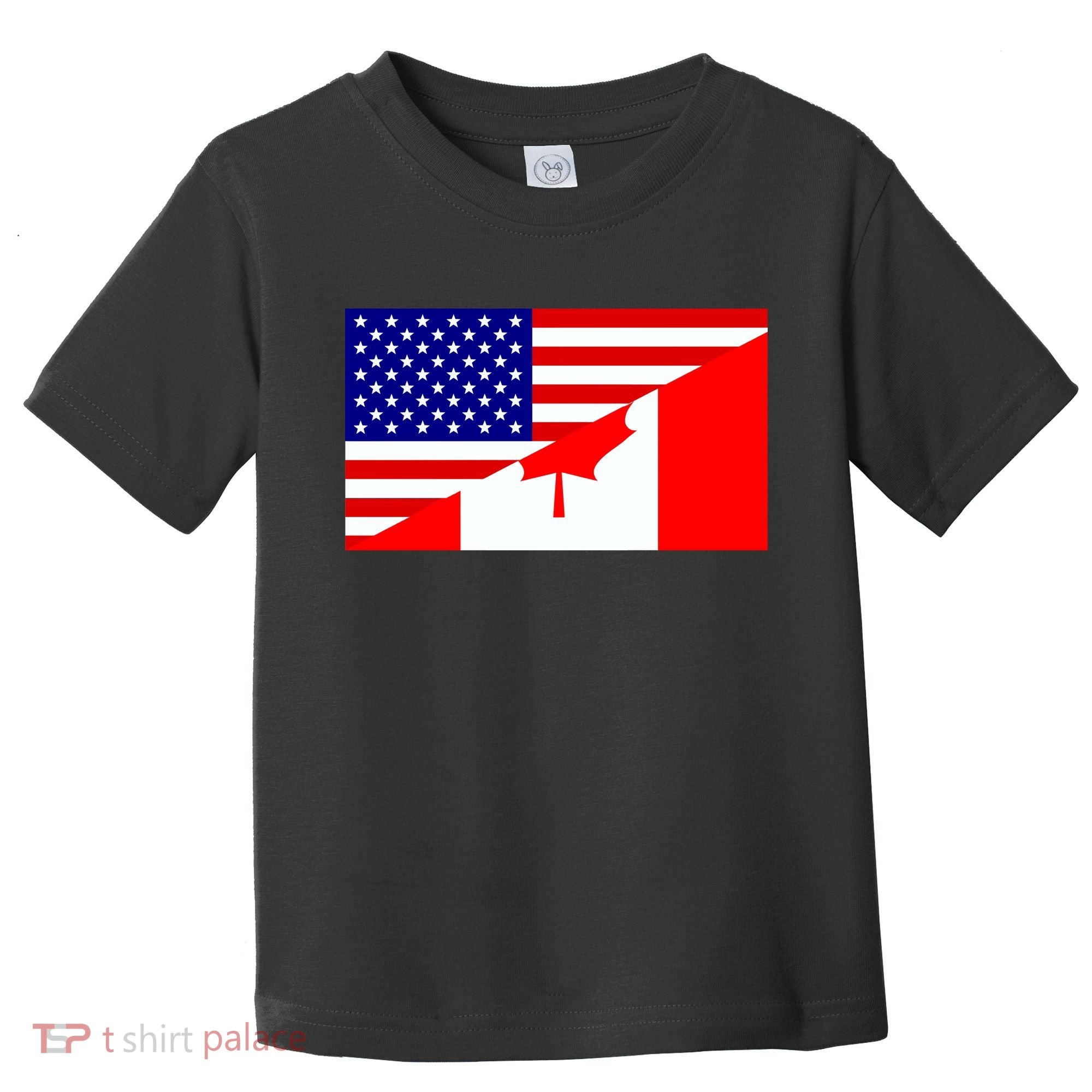 Canadian American USA Flag Toddler T-Shirt