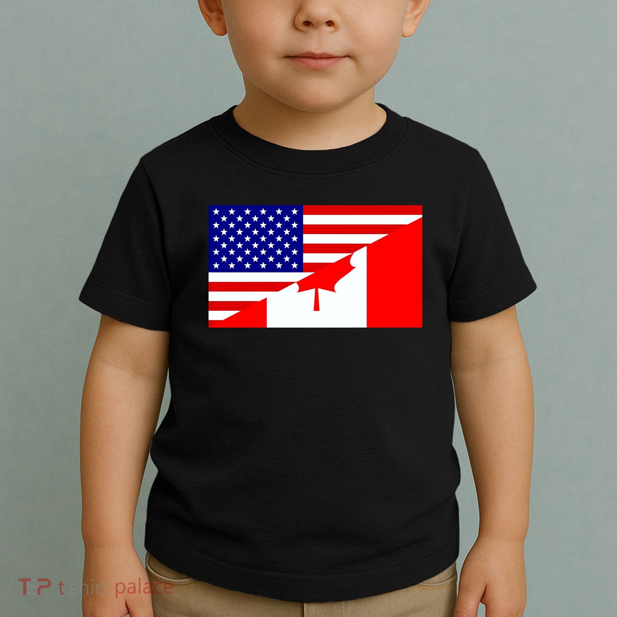 Canadian American USA Flag Toddler T-Shirt