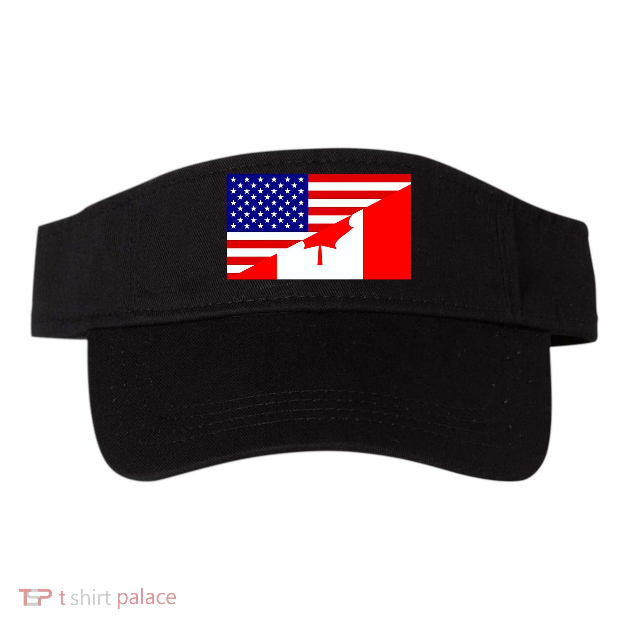 Canadian American USA Flag Visor