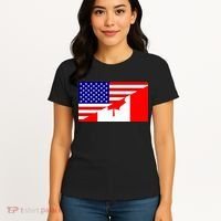 Canadian American USA Flag Women's T-Shirt thumb 4