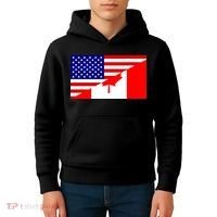 Canadian American USA Flag Kids Hoodie thumb 4