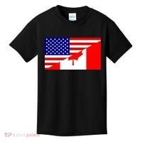 Canadian American USA Flag Kids T-Shirt thumb 0
