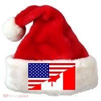 Canadian American USA Flag Santa Hat thumb 0