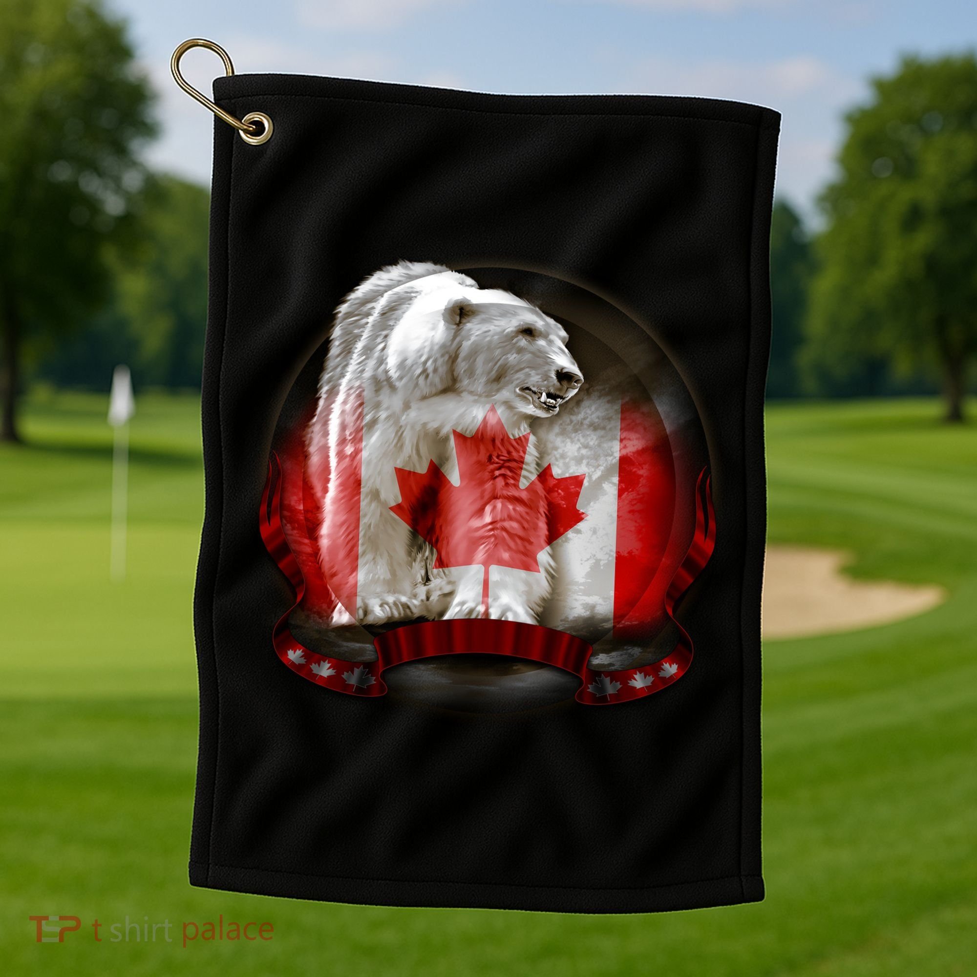 Canadian Polar Bear Wildlife Golf Towel