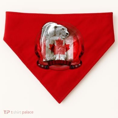 Canadian Polar Bear Wildlife USA-Made Doggie Bandana