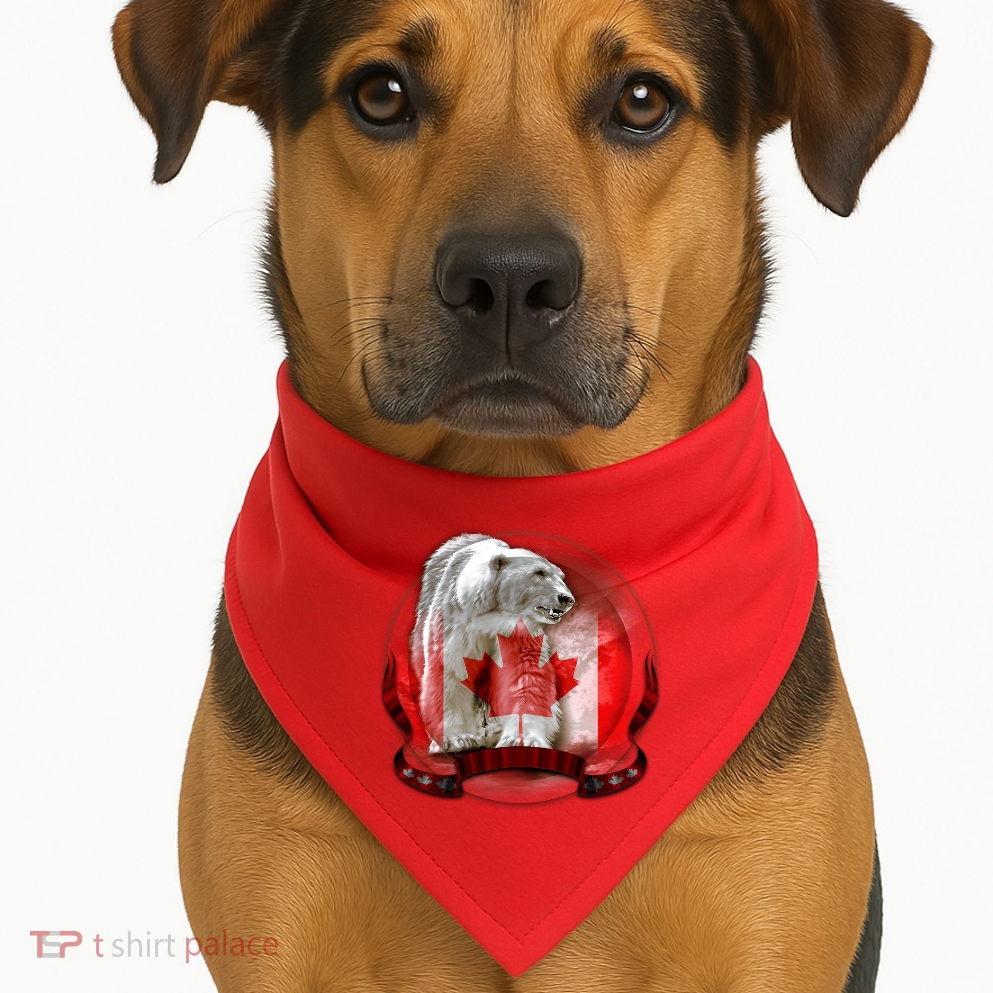 Canadian Polar Bear Wildlife USA-Made Doggie Bandana