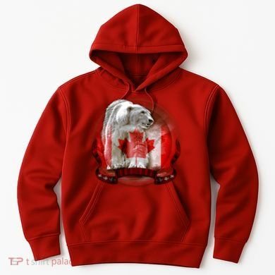 Canadian Polar Bear Wildlife Hoodie