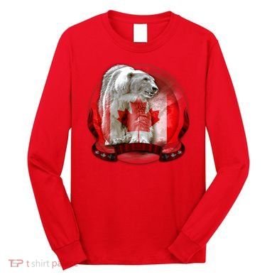 Canadian Polar Bear Wildlife Long Sleeve Shirt