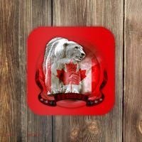 Canadian Polar Bear Wildlife Coaster thumb 0