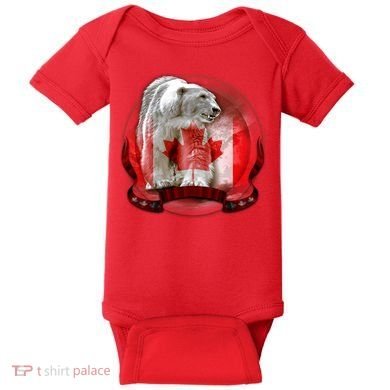 Canadian Polar Bear Wildlife Baby Bodysuit