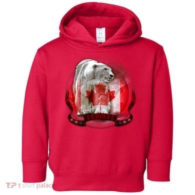 Canadian Polar Bear Wildlife Toddler Hoodie