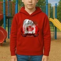 Canadian Polar Bear Wildlife Kids Hoodie thumb 2