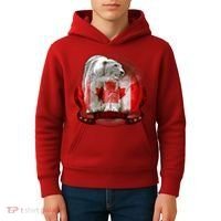 Canadian Polar Bear Wildlife Kids Hoodie thumb 4