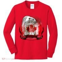 Canadian Polar Bear Wildlife Kids Long Sleeve Shirt thumb 0